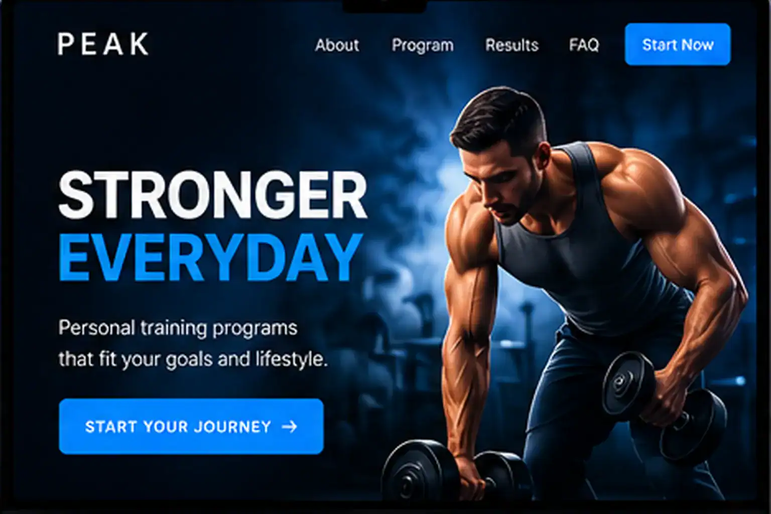 Landing page design concept